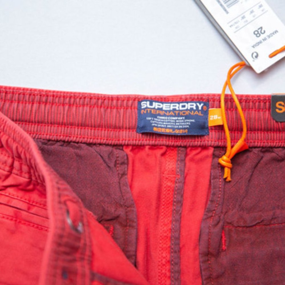 SUPERDRY Sunscorched Red Chino Shorts - Picture 4 of 10